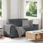 vidaXL Canapea lovesea gri închis 160x77x82 cm catifea GartenMobel Dekor (4105111) Canapea