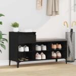 vidaXL Dulap pentru pantofi cu sertar Stejar negru 102 x 36 x 60 cm GartenMobel Dekor (881044) Pantofar