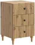 vidaXL Noptiera cu 3 sertare, stejar artizanal, 43 x 41 x 66, 5 cm, vidaXL (894104)