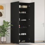 vidaXL Dulap pentru pantofi Negru 80 x 35.5 x 180 cm Lemn compozit GartenMobel Dekor (3333837) Pantofar