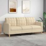 vidaXL Canapea cu 3 locuri, crem, 180 cm, material textil GartenMobel Dekor (359101) Canapea
