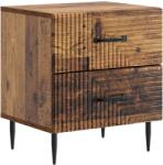 vidaXL Noptiera dormitor cu 2 sertare, lemn vechi, 43x34, 5x47, 5 cm (894771)
