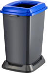 PLANET Szelektív hulladékgyűjtő konténer, műanyag, nyitott fedeles, kék, 50L - diamanteclean