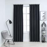 vidaXL Draperii opace cu carlige, 2 buc. , antracit, 140 x 225 cm GartenMobel Dekor (134462)