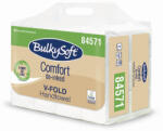  BulkySoft Comfort V ''250'' hajtogatott kéztörlő, 2 rétegű, fehér, 24x21 cm, 250 lap, Easybag csomagolás, 12 csomag/zsák