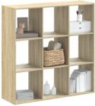 vidaXL Biblioteca, stejar sonoma, 102x32x102 cm, lemn prelucrat GartenMobel Dekor (852818) Biblioteca