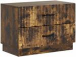 vidaXL Noptiera cu 2 sertare, stejar fumuriu, 62 x 34, 5 x 44, 5 cm (895240)