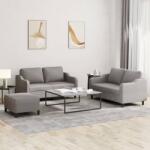 vidaXL Set de canapea cu perne, 3 piese, gri taupe, material textil GartenMobel Dekor (3201817) Canapea