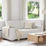 vidaXL Canapea pentru doua persoane Alb 180 cm Piele artificiala GartenMobel Dekor (4105057) Canapea