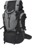 vidaXL Rucsac pentru drumetii XXL, 75 L, negru si gri GartenMobel Dekor (91106) Rucsac tura