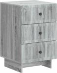 vidaXL Noptiera gri Sonoma cu 3 sertare, lemn prelucrat, 43x41x66, 5 cm (893871)