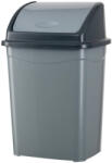PLANET Billenőfedeles szemetes kuka, műanyag, szürke/antracit, 16 L - diamanteclean