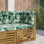 vidaXL Perna pentru canapea de exterior 3 pcs Model cu frunze GartenMobel Dekor (900773)