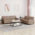 vidaXL Set de canapele, 2 piese, cappuccino, piele ecologica GartenMobel Dekor (3201918) Canapea