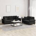 vidaXL Set canapea cu perne, 2 piese, roz, catifea GartenMobel Dekor (3202275) Canapea