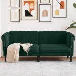vidaXL Canapea cu 2 locuri, verde închis, catifea GartenMobel Dekor (372577) Canapea