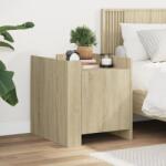 vidaXL Noptiera, stejar sonoma, 45x50x50 cm, lemn prelucrat GartenMobel Dekor (848299)