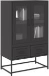 vidaXL Dulap înalt, negru, 68x39x111, 5 cm, otel GartenMobel Dekor (853362) Comoda