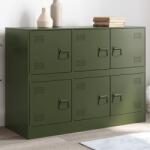 vidaXL Bufeta verde maslina 99x39x73 cm otel GartenMobel Dekor (841797) Comoda