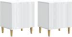 vidaXL Set 2 noptiere albe din lemn prelucrat, 43x34, 5x50 cm, stil modern (894566)