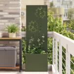 vidaXL Ghiveci de Gradina cu Panou Decorativ Olivengrønn 50 x 140 cm GartenMobel Dekor (876437)