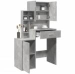 vidaXL Masa de toaleta cu dulap, gri beton, 80x35x132 cm GartenMobel Dekor (848237)