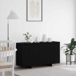 vidaXL Bufet Stejar Negru 135 x 41 x 75 cm Lemn compozit GartenMobel Dekor (3333895) Comoda