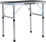vidaXL Masa de camping pliabila, gri, 60 x 45 cm, aluminiu GartenMobel Dekor (48180)