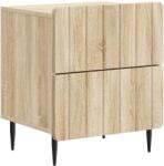 vidaXL Noptiera cu 2 sertare, stejar sonoma, 43 x 34, 5 x 49, 5 cm (894299)