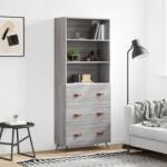 vidaXL Dulap înalt, gri sonoma, 69, 5x34x180 cm, lemn compozit GartenMobel Dekor (3189355) Comoda