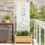 vidaXL Panou Decorativ de Gradina Alb 50 x 140 cm Otel laminat la rece GartenMobel Dekor (876337)