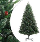 vidaXL Pom de Craciun artificial cu balamale cu fructe rosii 150 cm GartenMobel Dekor (356732)
