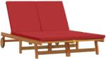 vidaXL Sezlong 2-persoana Maro 63 x 199 x 85 cm Lemn Solid de Acacia GartenMobel Dekor (3325192)