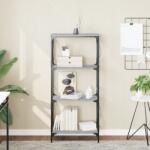 vidaXL Biblioteca cu 4 niveluri gri sonoma 59x35x132 cm lemn prelucrat GartenMobel Dekor (837620) Biblioteca