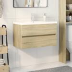 vidaXL Set mobilier de baie, 2 piese, ceramica si lemn prelucrat GartenMobel Dekor (3307659)