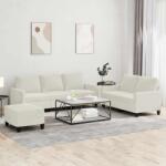 vidaXL Set de canapele cu perne, 3 piese, crem, catifea GartenMobel Dekor (3201534) Canapea