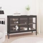 vidaXL Servanta, antracit, 105x35x70 cm, otel si sticla GartenMobel Dekor (336069) Comoda