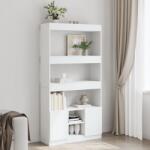 vidaXL Dulap înalt, alb, 92x33x180 cm, lemn prelucrat GartenMobel Dekor (3309618) Biblioteca