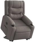 vidaXL Fotoliu electric rabatabil cu ridicare, gri taupe, textil GartenMobel Dekor (3310279)