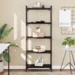 vidaXL Biblioteca cu 5 niveluri, negru, 60x30x154 cm, lemn prelucrat GartenMobel Dekor (837657) Biblioteca