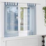 vidaXL Perdele Voile cu Bucle 2 buc Albastru Regal 140x140 cm GartenMobel Dekor (4102301)