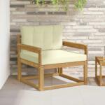 vidaXL Canapea Medie pentru Exterior Poliester Alb GartenMobel Dekor (3438999) Canapea