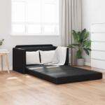vidaXL Pat canapea Negru 124 x 71 x 78 cm Piele artificiala GartenMobel Dekor (4106713) Canapea