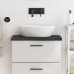 vidaXL Blat de baie, gri închis, 60x30x(2-4) cm, lemn masiv tratat GartenMobel Dekor (3156198)