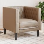 vidaXL Fotoliu Chesterfield, cappuccino, piele ecologica GartenMobel Dekor (372657) Canapea