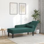 vidaXL Fotoliu sezlong cu perne, verde închis, catifea GartenMobel Dekor (4007590)