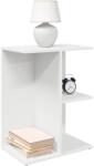 vidaXL Noptiere 2 buc Alb 46, 5x29x61 cm Lemn prelucrat GartenMobel Dekor (858651)
