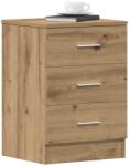 vidaXL Noptiere, 2 buc. , stejar artizanal, 38x35x55 cm, lemn prelucrat GartenMobel Dekor (861127)