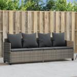 vidaXL Sezlong cu perne, gri, poliratan GartenMobel Dekor (368346)