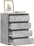 vidaXL Dulap colt cu sertare gri beton 60x41x76 cm lemn prelucrat GartenMobel Dekor (852873) Comoda